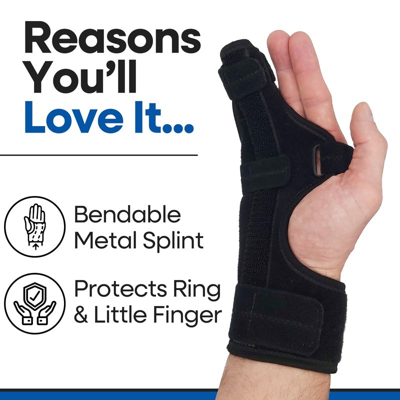 Metacarpal Finger Splint Hand Brace | Little Pinky Finger Splint For Boxer Fractures l Broken Ring or Hands Cast |Trigger Immobilizer Straightener l Ulnar Gutter Support | Boxer Brace | RIGHT S/M