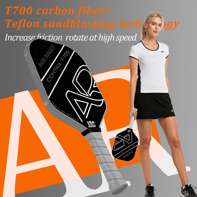 AceRally Pickleball Racket Set (2 Rackets), T700 Carbon Fiber Pickleball Rackets (2), 2 Outdoor pickleballs, 2 Indoor pickleballs, 1 Pickleball Bag (Unisex)