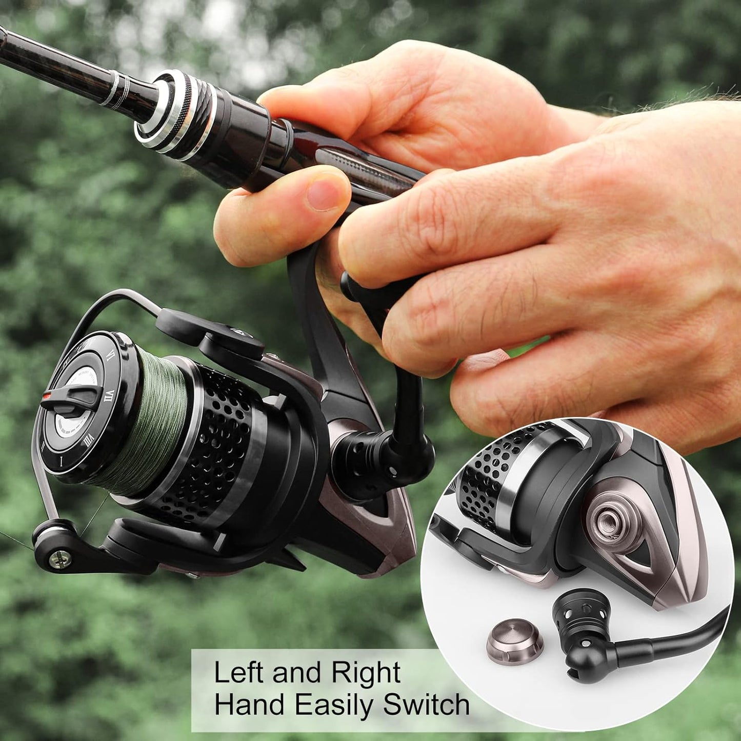 TRUSCEND Spinning Fishing Reel - Ultra-Light Aviation Metal, High Speed & Durable for Saltwater & Freshwater