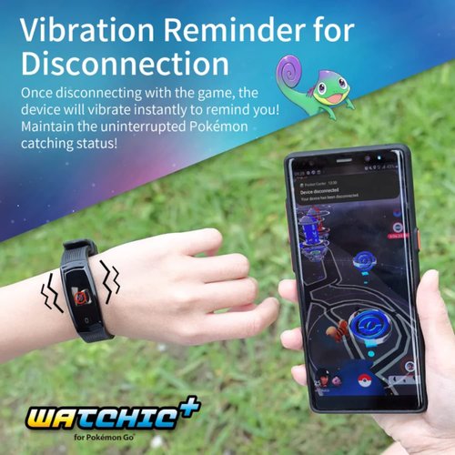 Mcbazel Brook Pocket Auto Catch Watchic Plus for Poke Go - Auto Collecting/Vibration Feedback/Waterproof - Black