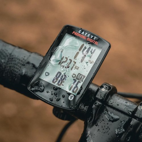 CATEYE Padrone Bluetooth Cycling Computer - Waterproof IPX8 Speedometer with Heart Rate & Cadence | For Road & MTB Bikes