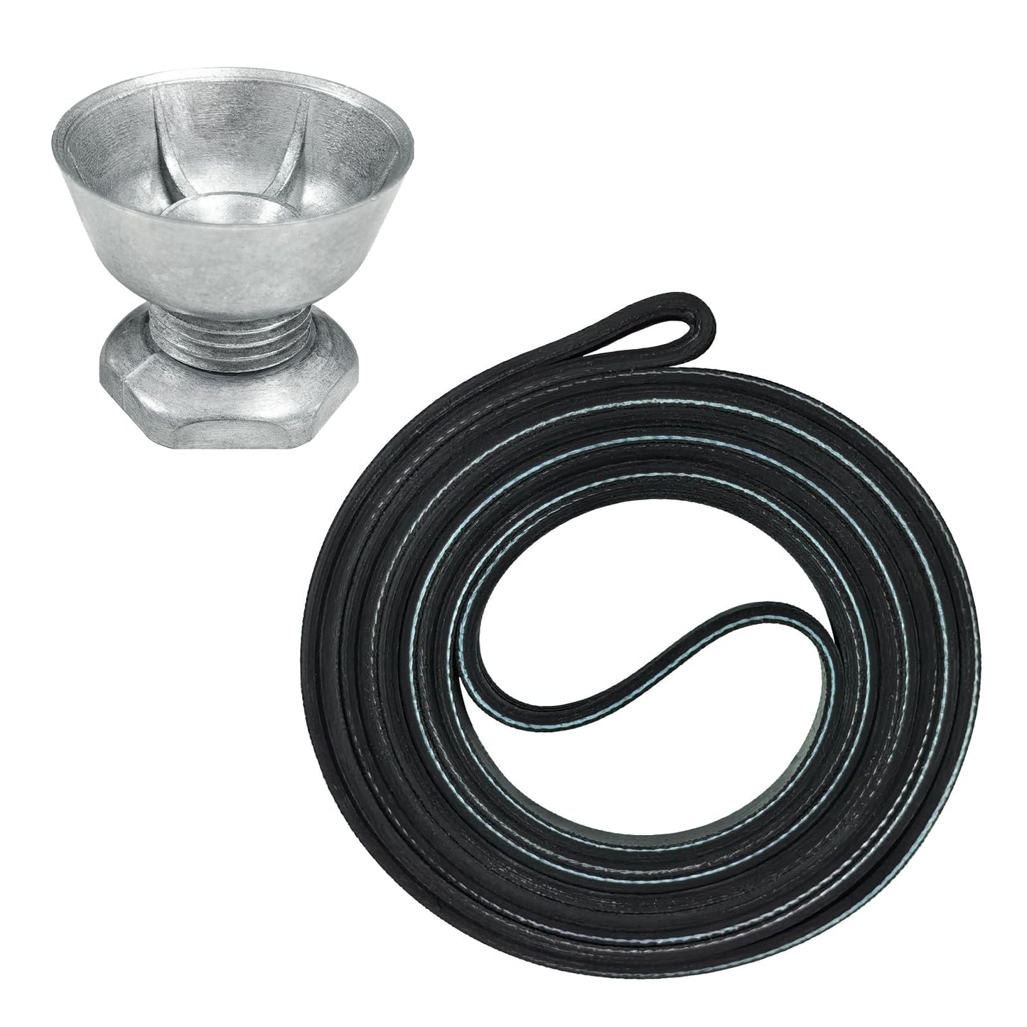 8066184 Dryer Motor Pulley & 341241 Dryer Drum Belt Compatible with Whirlpool Maytag Kenmore Dryer