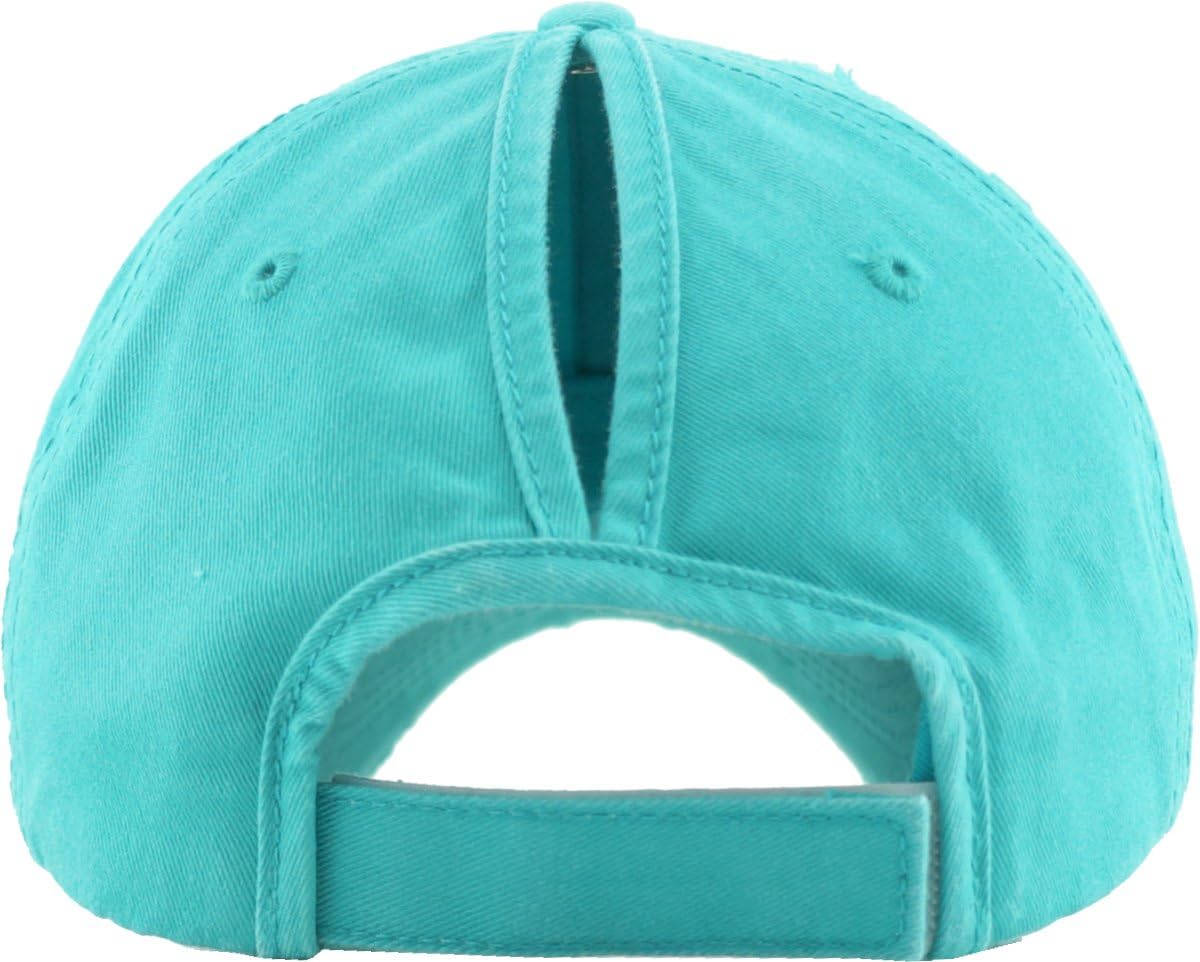 Skiennix Classic Ponytail Baseball Cap - Adjustable Cotton Trucker Hat with Glitter Detail
