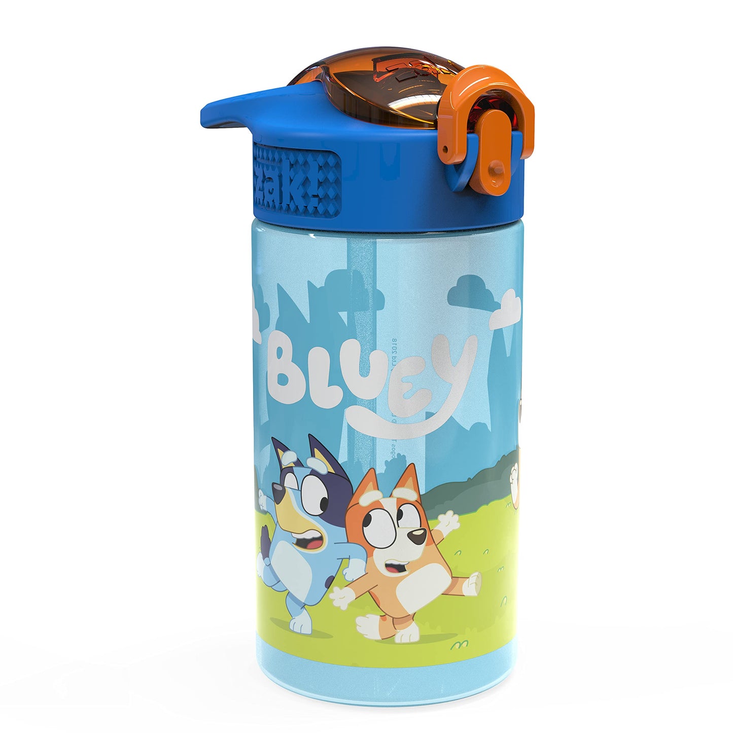 Zak Designs Bluey Sage 16oz Leak-Proof Straw Kids Water Bottle, 2-Pack
