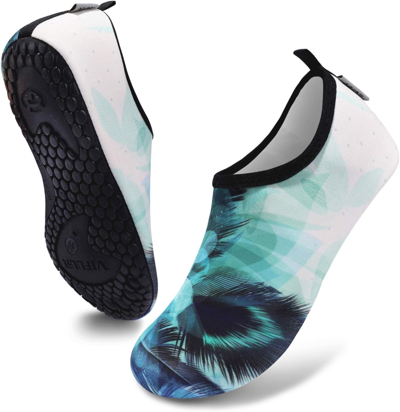 VIFUUR Aqua Water Sports Shoes - Quick-Dry Barefoot Slip-On Yoga Socks for Men & Women