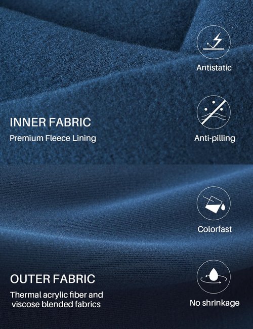 gagli Thermal Underwear for Men: Micro-Fleece Lined Base Layer, Midweight Thermal Long Johns, Soft Warm Top and Bottom Set for Cold Weather 32-50℉