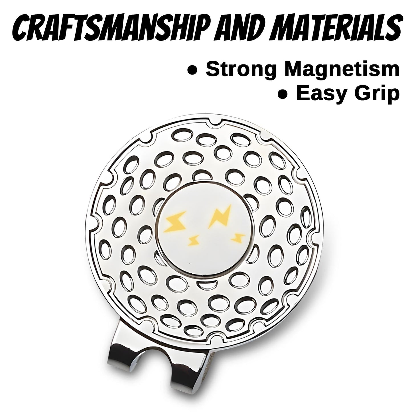 BSTWARM Magnetic Golf Hat Clips Ball Marker Holder for Golf Gloves Hats Bags Caps Visor Belt (Sliver)