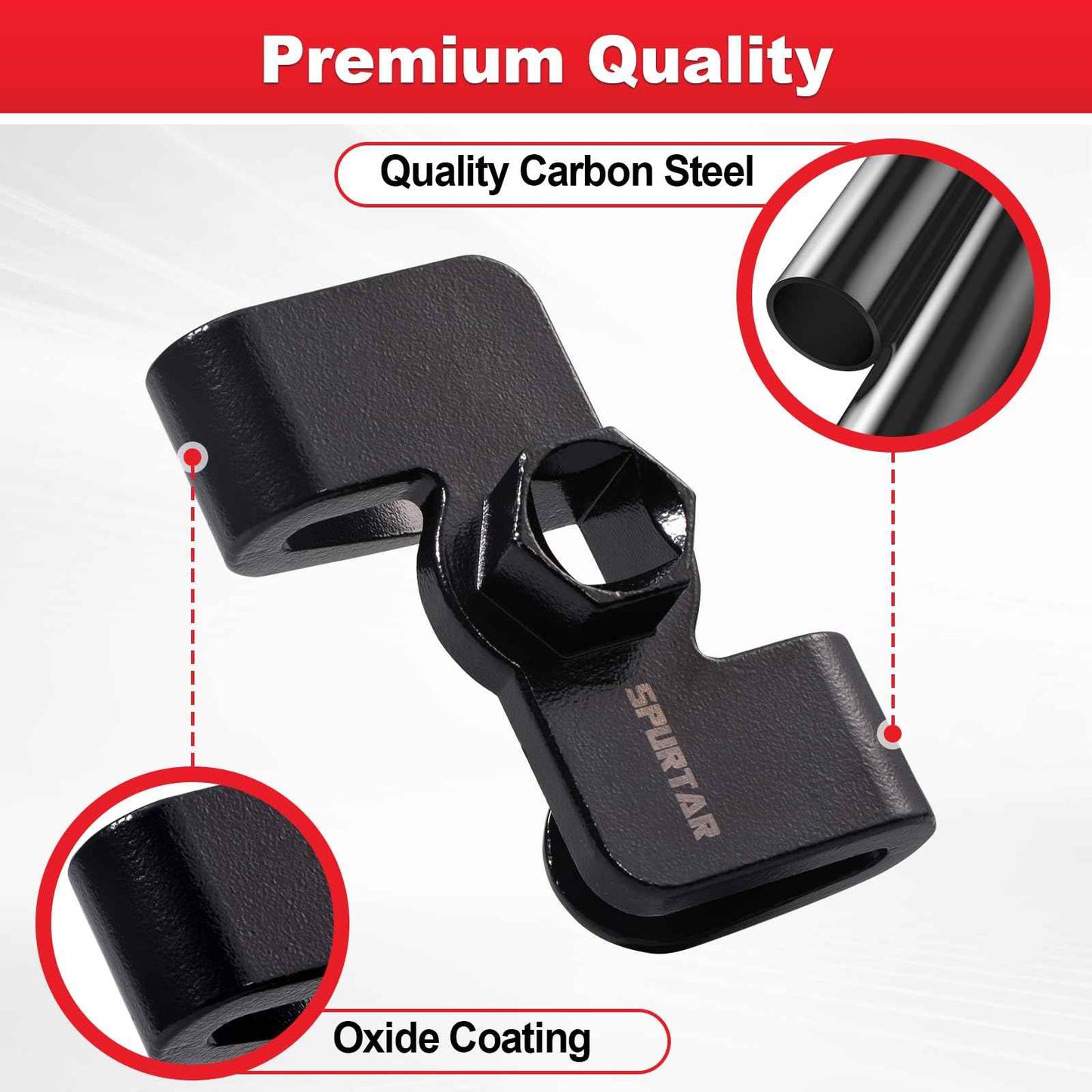 Spurtar Wrench Extender Tool with Extention Bar, Wrench Extender Adapter for 1/2" Drive or 21mm Hex Drive & 13.5” Extention Cheater Bar for Extra Leverage