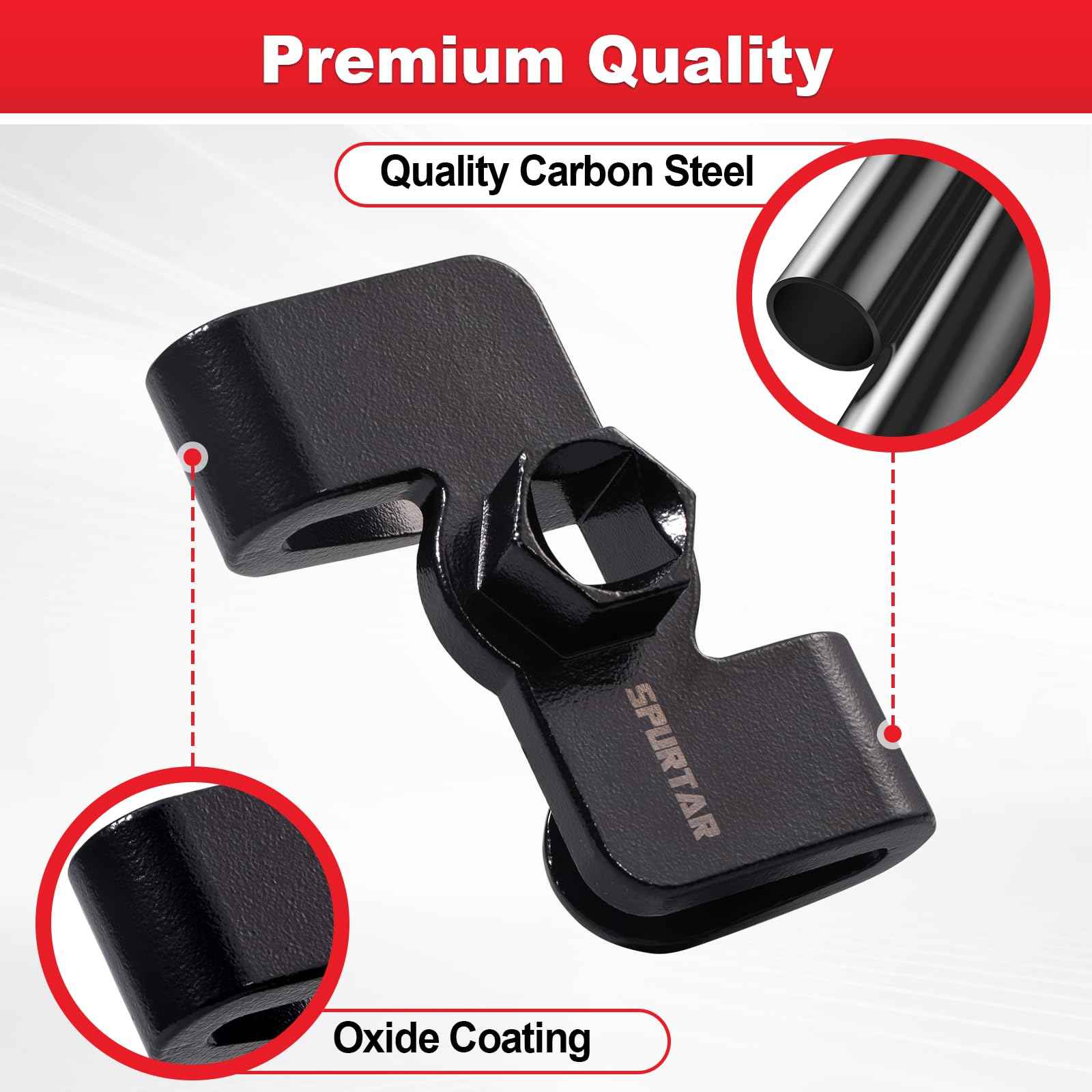 Spurtar Wrench Extender Tool with Extention Bar, Wrench Extender Adapter for 1/2" Drive or 21mm Hex Drive & 13.5” Extention Cheater Bar for Extra Leverage