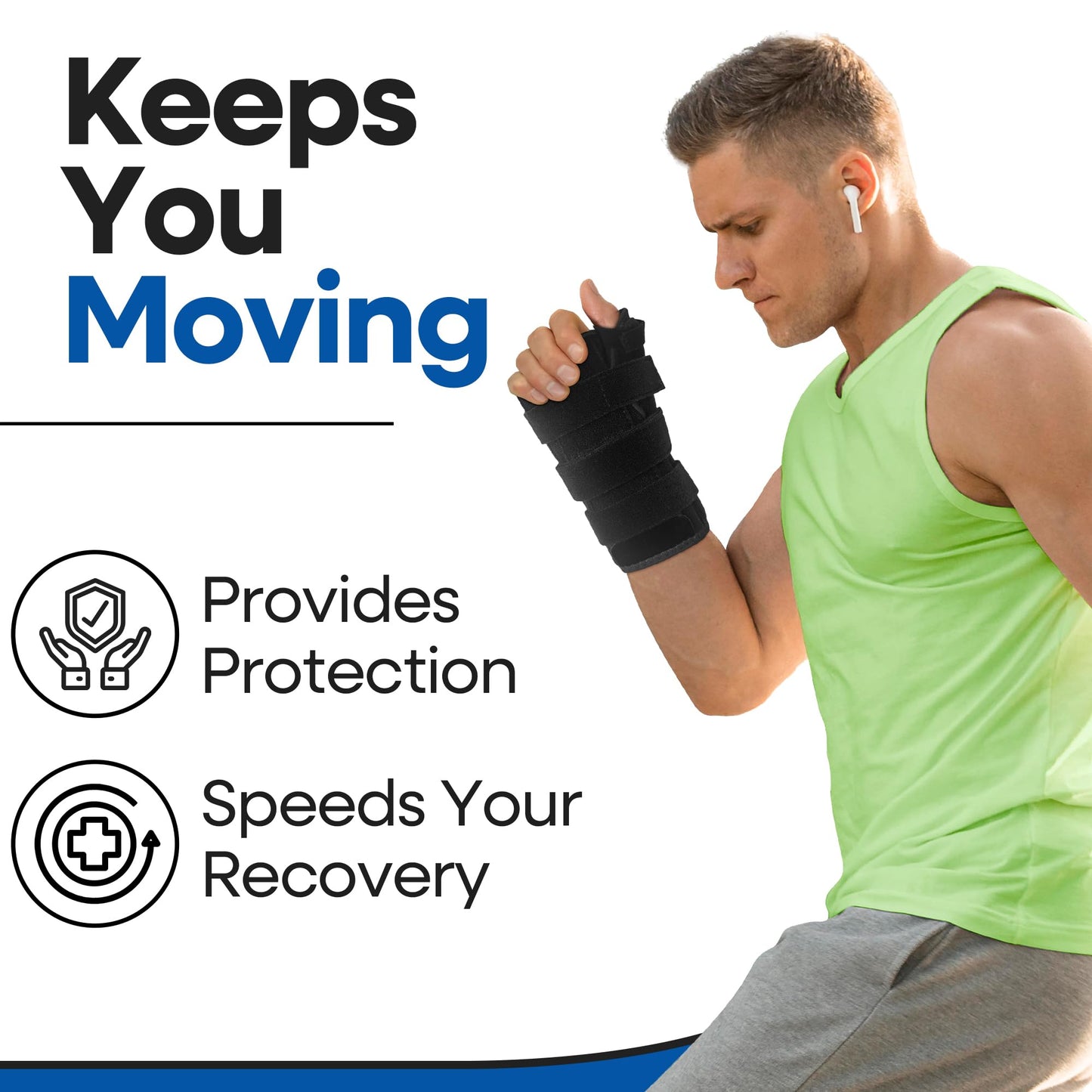 Thumb Spica Splint & Wrist Brace | Both a Wrist Splint & Trigger Thumb Brace to Support Sprains, Tendinosis, De Quervain's Tenosynovitis, Fractures | Arthritis & Carpal Tunnel Pain (Right Hand S/M)