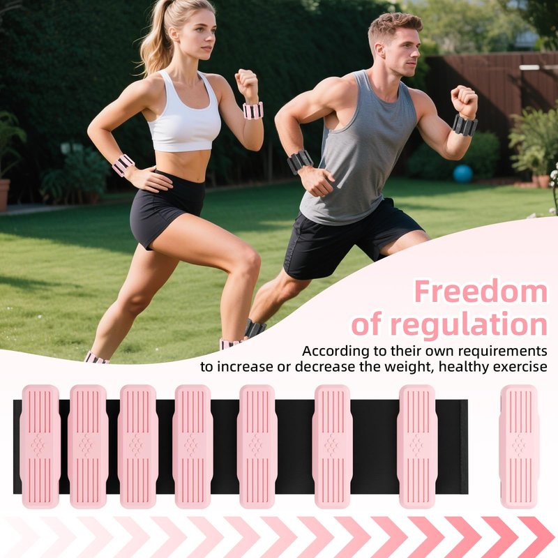 Pilates Wrist & Ankle Weights for Women, Wearable Wrist Weights & Leg Weights Set of 2(1Lb Each) Adjustable Ankle Weights for Walking, Yoga, Dance, Pilates, Pool Exercises and Gym