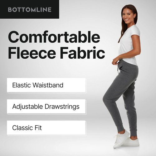 BottomLine Women's Fleece Sweatpants - Comfortable Joggers in Plus Size Options