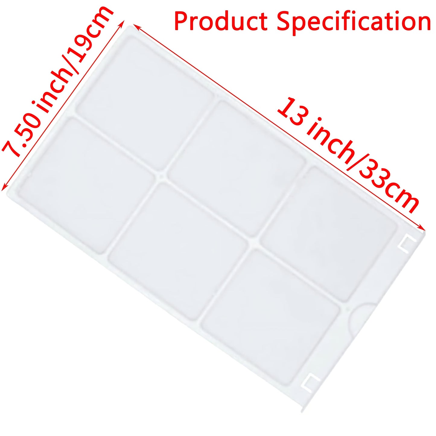 ARYEIELLSOW WJ85X21746 Air Filter Replacement Parts for Room Air Conditioner Compatible with AHQ06LYW1,AHQ06LYQ1,AHR05LWQ2,AHR05LWQ2,Replaces A0010209471,AP6280063,White(2 Packs)