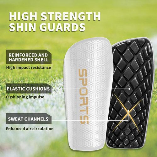LPONJAR Soccer Shin Guards - Optimized Protective Pads for Kids, Youth & Adults | Perfect for Football Games