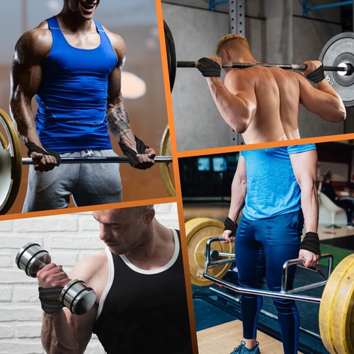 Easecos 2 Pcs Figure 8 Lifting Straps Heavy Duty Weight Lifting Wrist Straps, Padded Deadlift Straps for Gym Deadlift, Powerlifting, Cross Training, Barbell Row, Pull-ups Gym Fitness Strap (Black, Large)