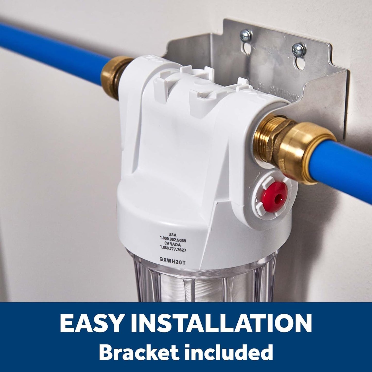 Whole House Water Filtration System - Reduces Sediment & Rust, Installation Kit Included, GXWH20T