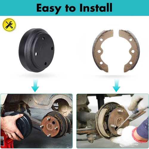 10L0L Golf Cart Brake Repair Kit fit Club Car DS 1995-Up and Precedent 2004-Up,Club Car Brake Drums & Pads & Shoes Spring Kit,OEM# 101791101, 10603, 1018232-01