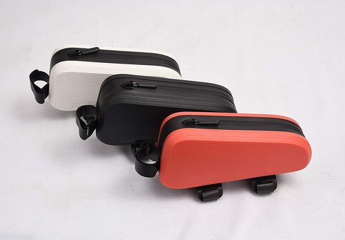 WILD HEART Bike Top Tube Bag Bicycle Front Frame Bag Waterproof Bike Pouch Pack Bike Phone Bag Cycling Accessories Pouch for Mountain Road Bike (Orange)