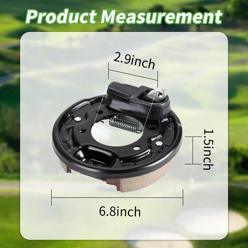 10L0L Golf Cart Brake Assembly Rear Brake Driver Side & Passenger Side fit Club Car DS & Precedent 1995-Up, EZGO 1982-Up, for Yamaha 1982-2006, OEM# 101823301, 103380202, 17081G1, J17-27209-00