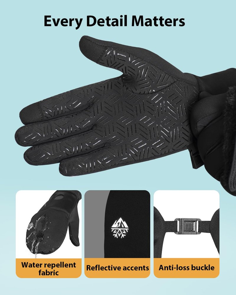 RIGWARL Winter Running Gloves for Men Women, Touchscreen Warm Gloves Convertible Mittens with Watch Window, Anti-Slip Winter Thermal Glove for Men Women Cold Weather Jogging Hiking Cycling Dog Walking