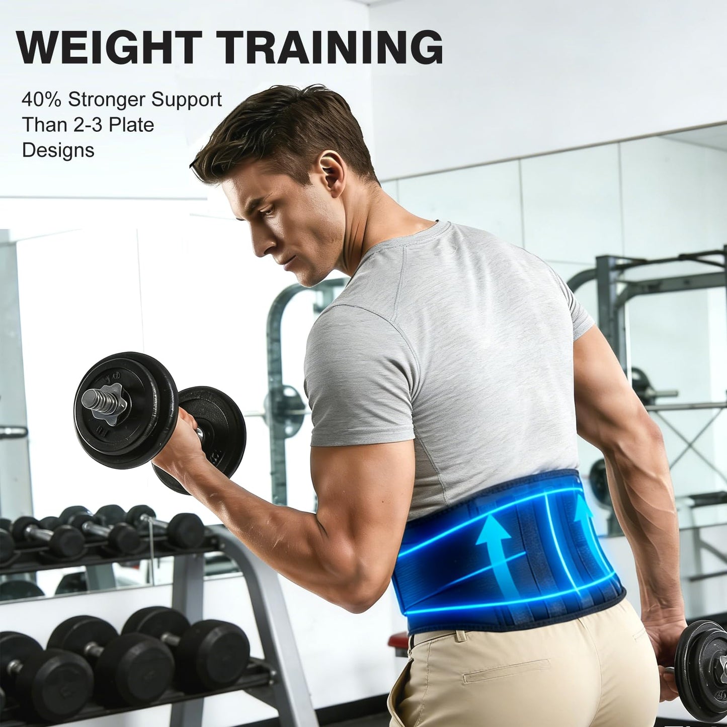 XOBTURP Back Brace for Lower Back Pain & Sciatica Relief - Heavy Duty Lumbar Support Belt with 5 Reinforced Stays for Herniated Disc, Arthritis, Work & Lifting - Men & Women (39-44.9” Large)