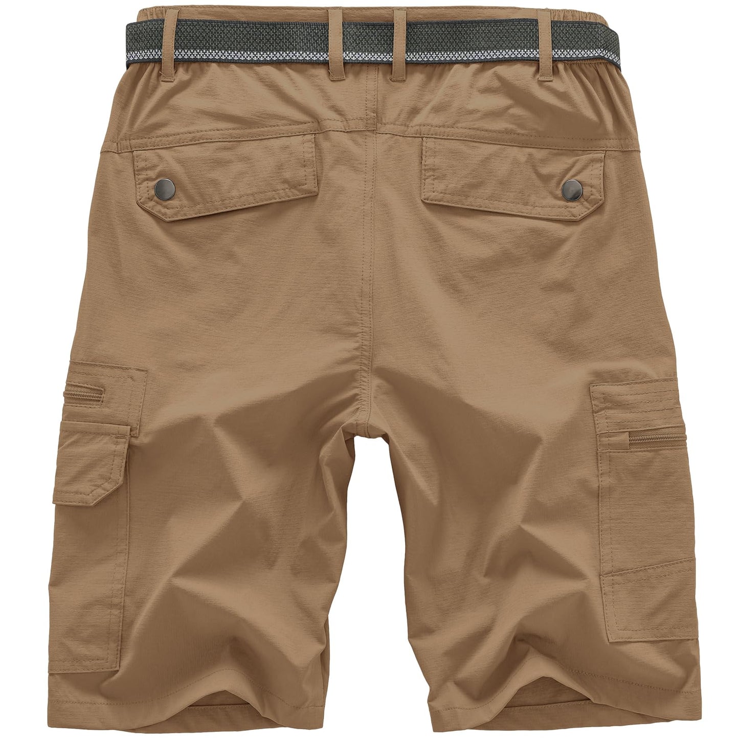 Jessie Kidden Mens Outdoor Casual Expandable Waist Lightweight Water Resistant Quick Dry Fishing Hiking Shorts (6222 Dusty Brown 38)