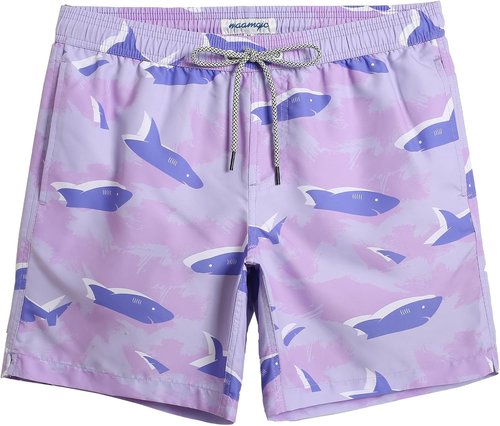 Maamgic Men's Swim Trunks - Quick Dry Bathing Suits with Mesh Lining | 7-Inch Funny Swim Shorts