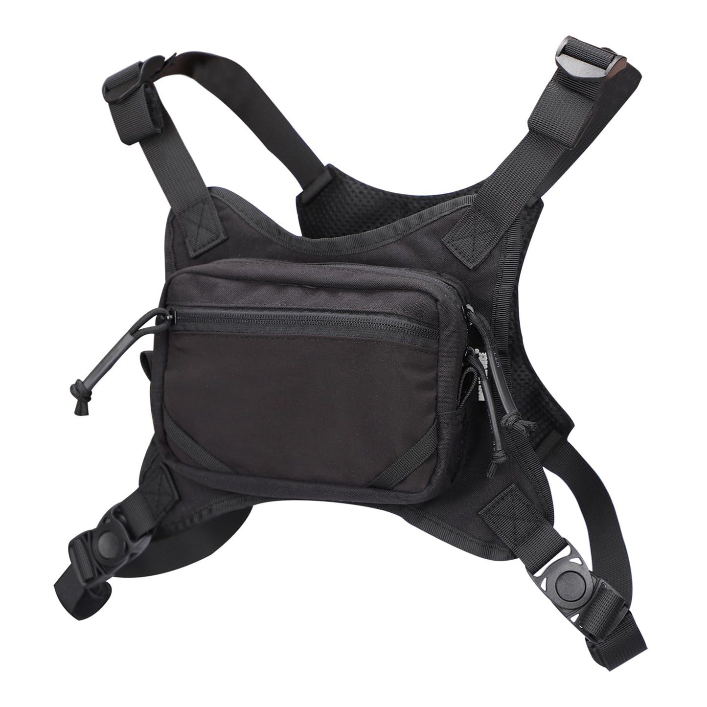 MGFLASHFORCE Chest Bag for Men and Women, Chest Rig Pack Front EDC Pouch Running Vest Phone Holder for Workout, Hiking and Outdoor Sports