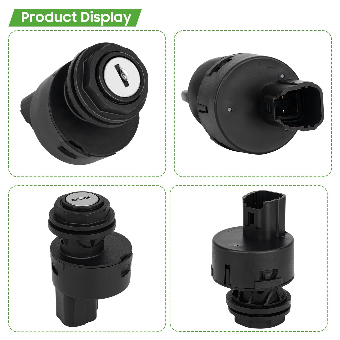 10L0L Golf Cart Ignition Key Switch for Yamaha G22 G29 Drive 2, OEM JW1-H2510-00, JU2-H2510-20 - 2 Position On/Off Replacement Ignition Switch with 2 Stander Keys for Gas 2005-UP Electric G29