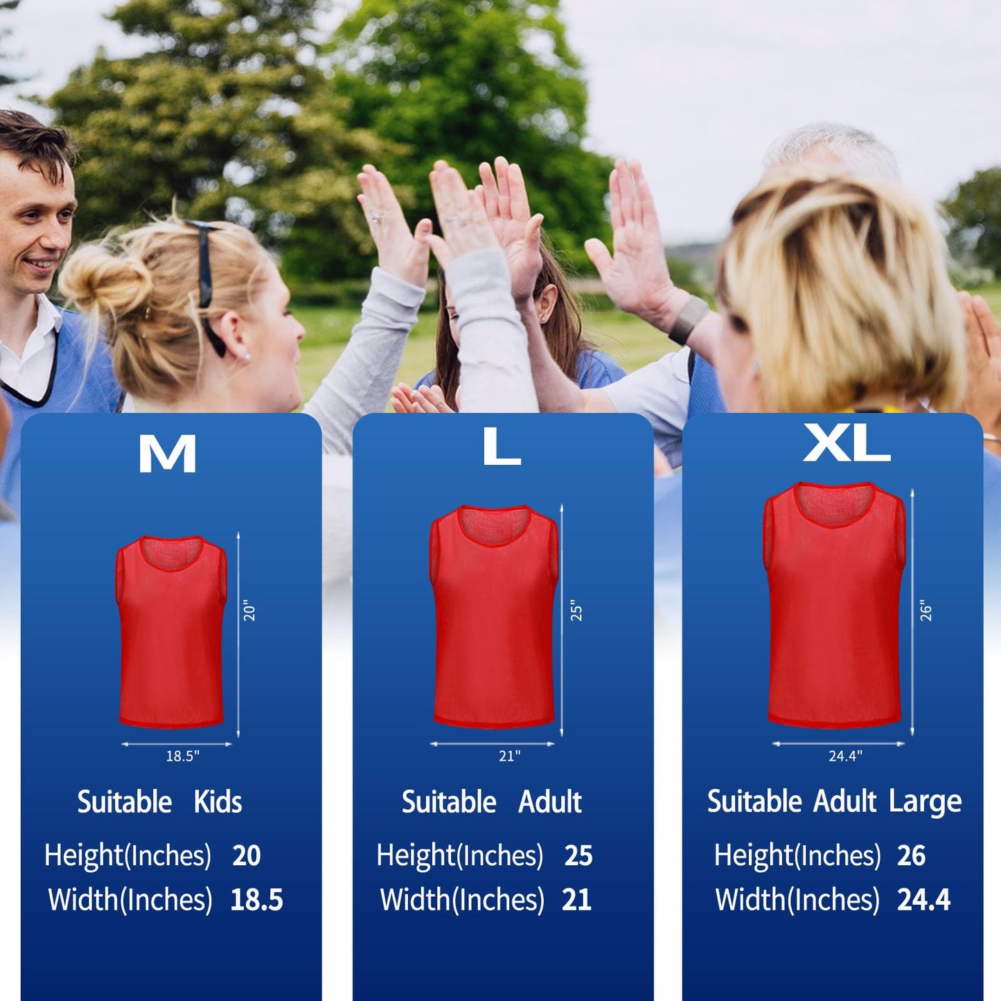 Antoyo Soccer Pinnies Youth with Numbers Scrimmage Team Pinnies Practice Vests for Basketball Soccer Football Bibs