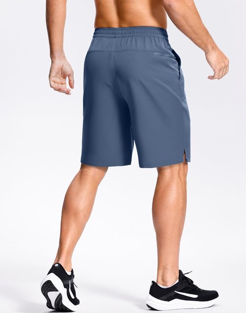GGJ Men's Athletic Shorts - Lightweight Quick-Dry Gym Shorts with 2 Zipper Pockets | 7"/5"/9" Sizes