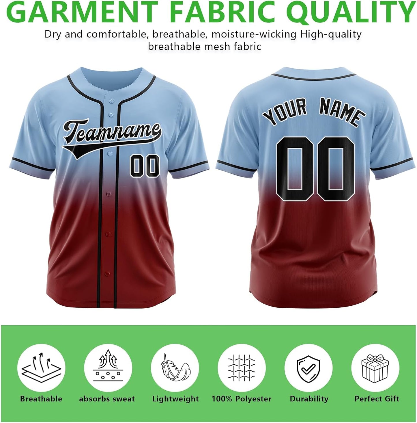 Skiennix Custom Baseball Jerseys - Personalized Team Names & Numbers for Men, Women & Youth