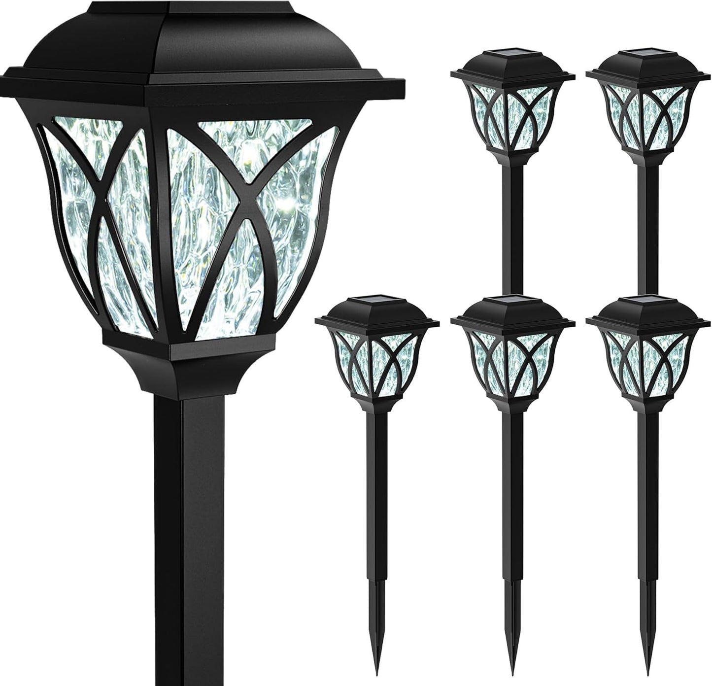 8 Pack GIGALUMI Waterproof LED Solar Garden Lights - Outdoor Patio & Landscape Decor
