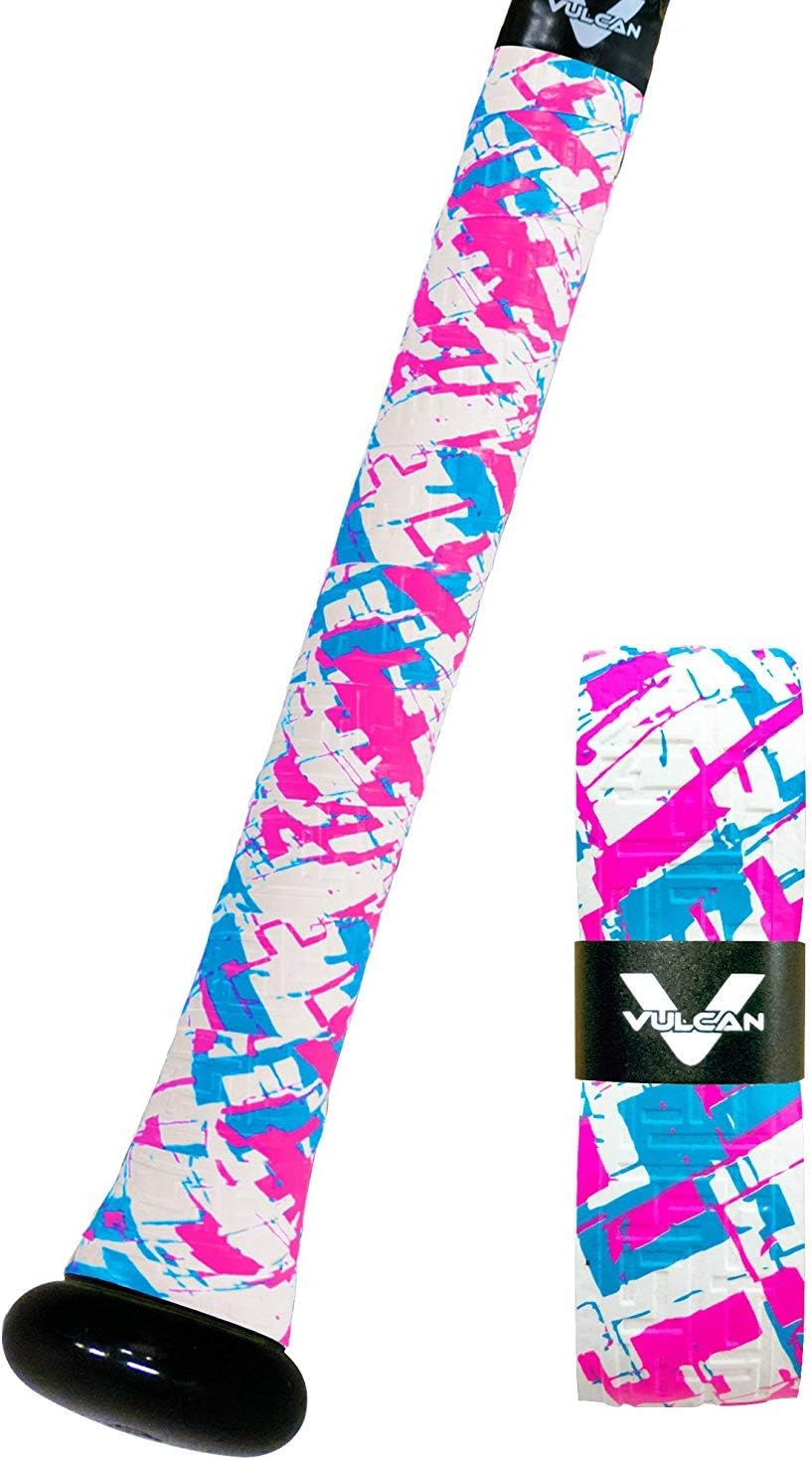 Vulcan Bat Grip - 0.50mm, 1.00mm, 1.75mm | Premium Baseball/Softball Grip | Multiple Colors Available