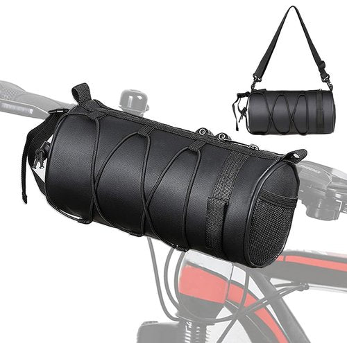 Suruid Bike Handlebar Bag, 2.7L Bicycle Frame Bag with Shoulder Strap, Waterproof Bike Front Bag Bicycle Accessories Storage Bag for MTB Road Bike
