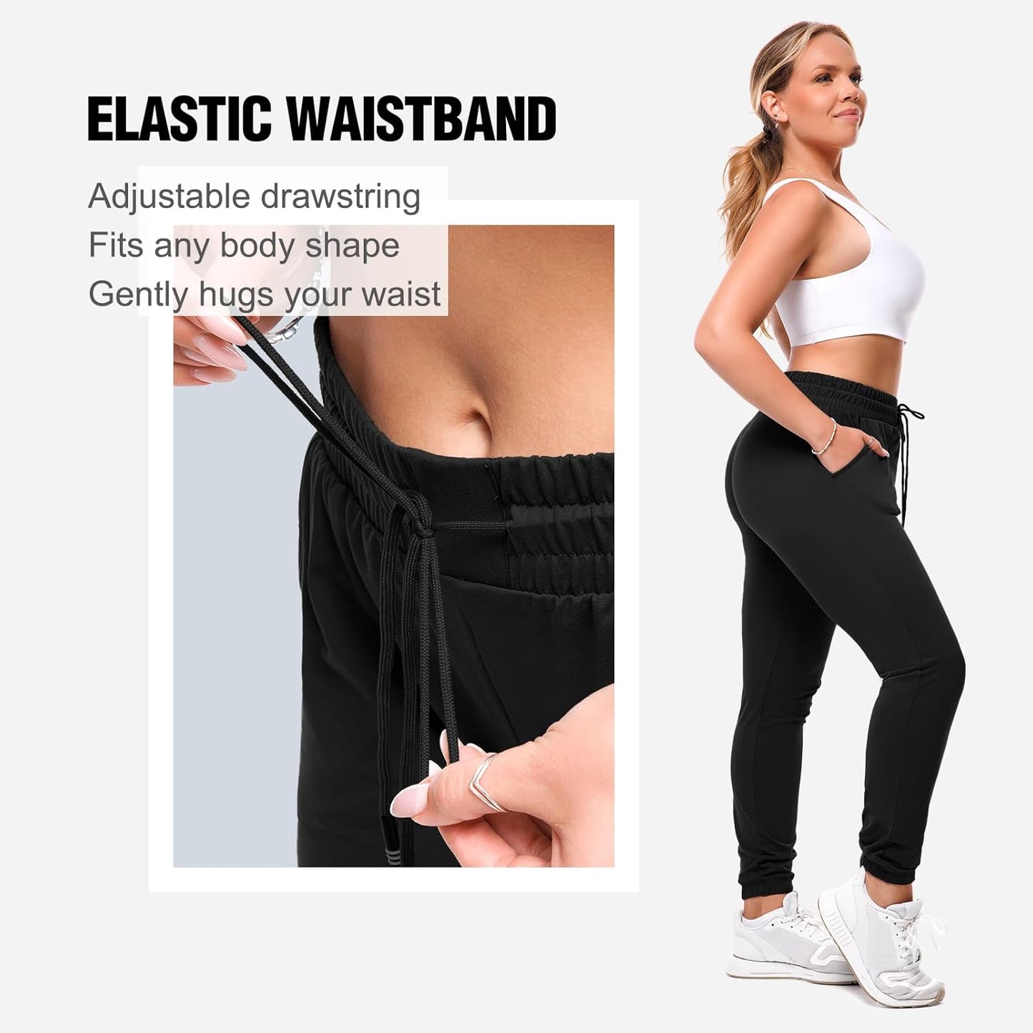 SINOPHANT Women's Joggers - Comfortable Drawstring Sweatpants with Pockets for Gym & Lounge