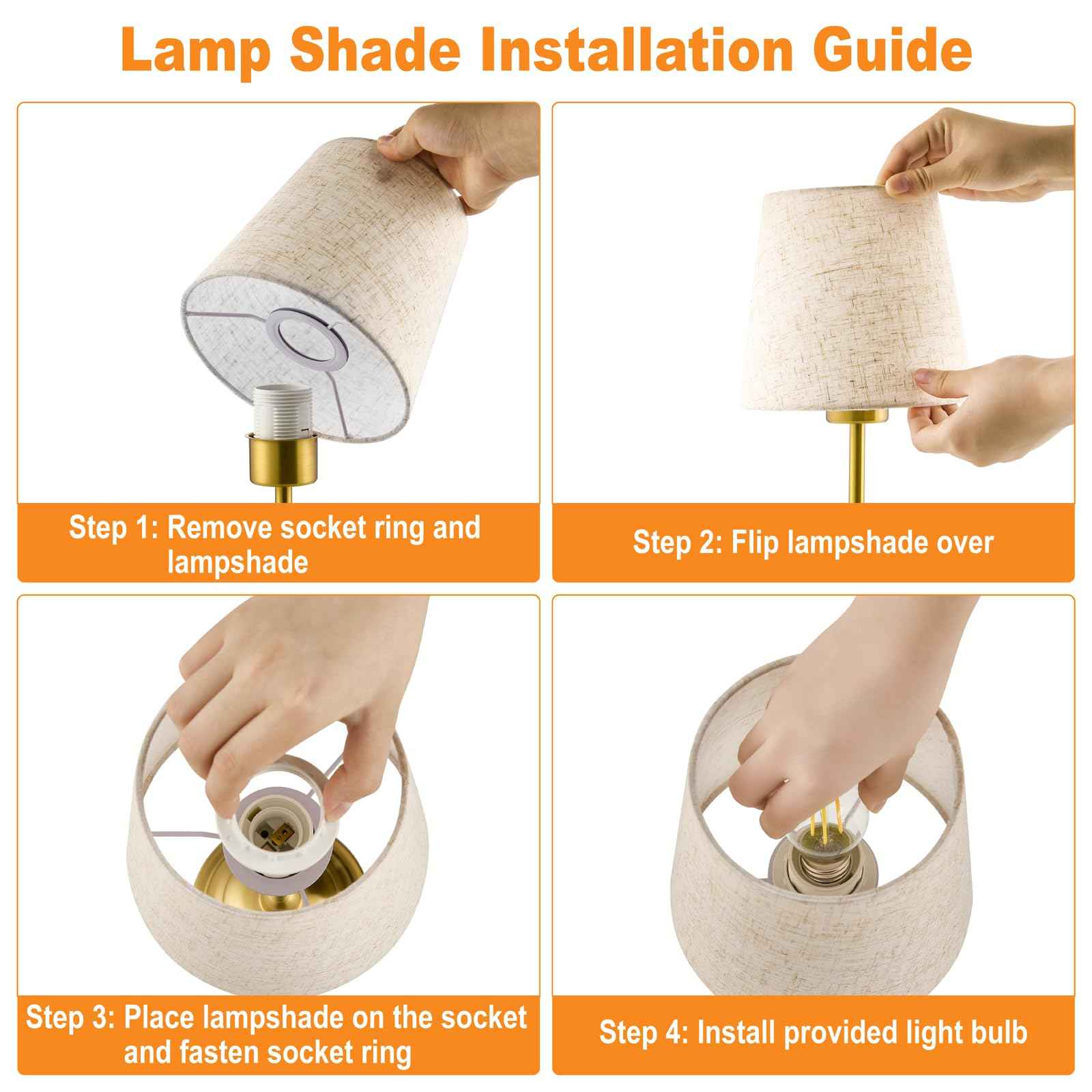 BOHON Cordless Lamp with Dimmer, Built-in 5200mAh Rechargeable Lamp, Patio Table Lamp, LED Bedside Night Light, Outdoor Ambient Light for Camping Restaurant Bedroom Dining Room Decor, Antique Brass