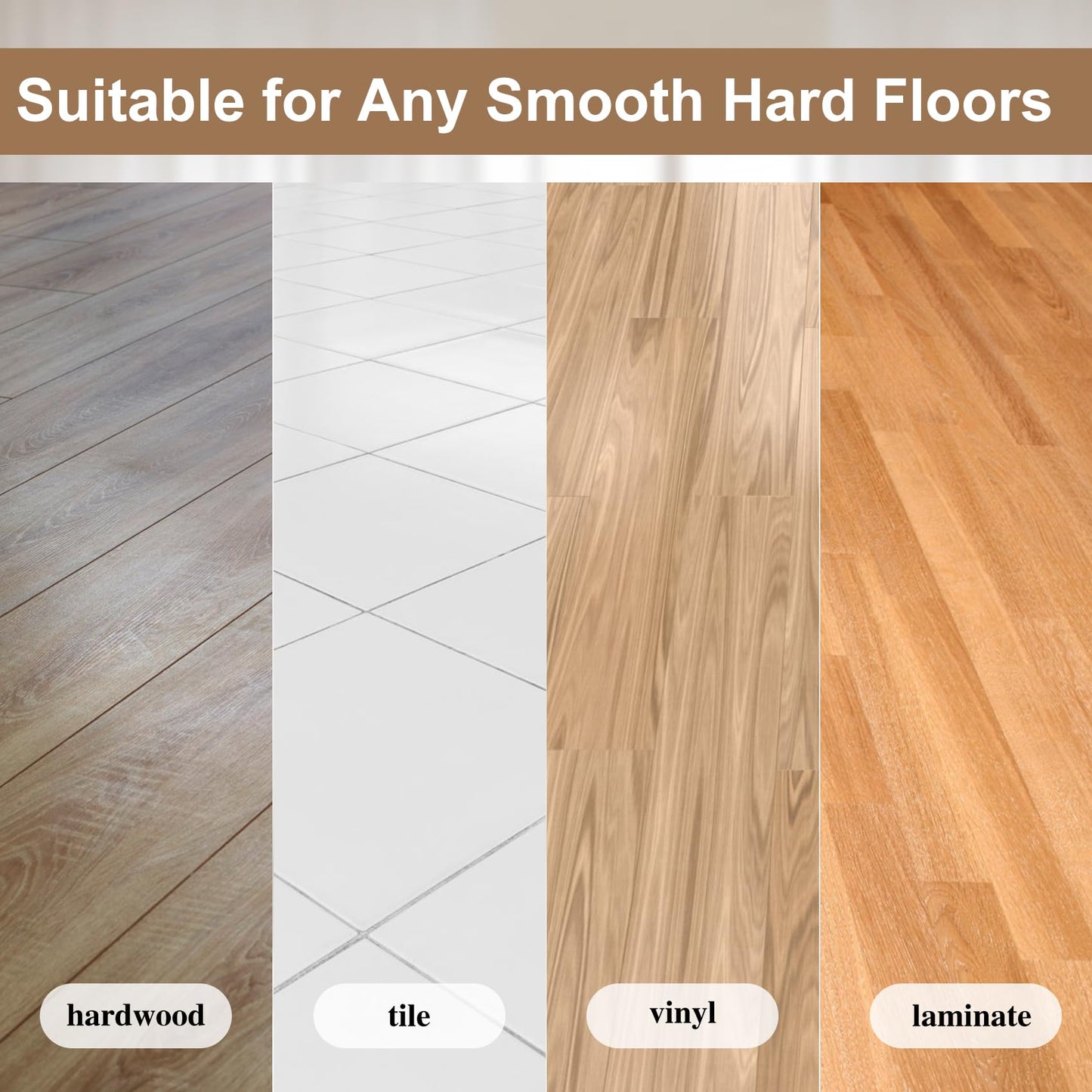 Upgraded Felt Furniture Sliders for Hardwood Floors – 4 PCS 5" Heavy Duty Furniture Movers Sliders with Unique Groove Design, Easily and Safely Move Any Item