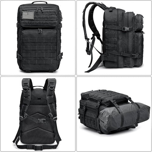 G4Free 45L Military Tactical Backpack - Durable 3-Day Assault Rucksack for Travel & Outdoor Adventures