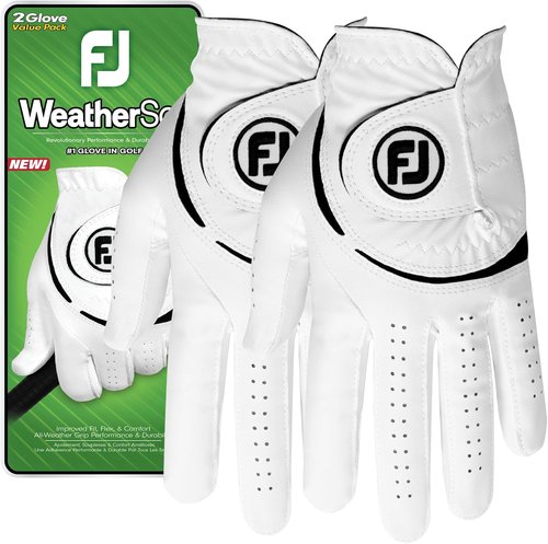 FootJoy Golf Gloves - WeatherSof 2-Pack for Ultimate Comfort and Grip | Men's Size