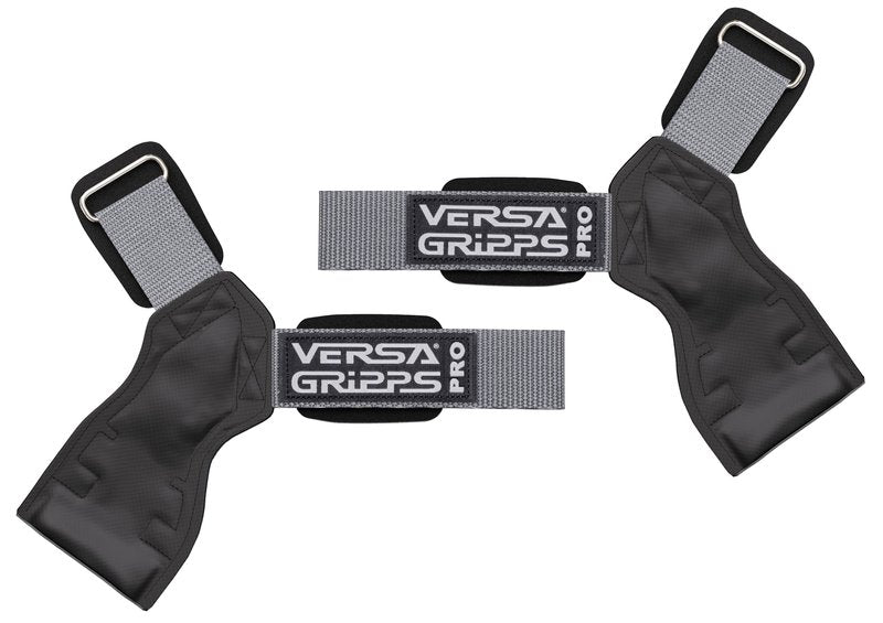 Versa Gripps Pro, Made in USA, Wrist Straps for Weightlifting Alternative, Best Training Accessory, SM, Silver