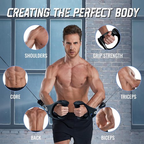 HXD-ERGO LAT Pulldown Bar - Ergonomic Grip Cable Attachment for Bicep & Tricep Workouts | Strength Training
