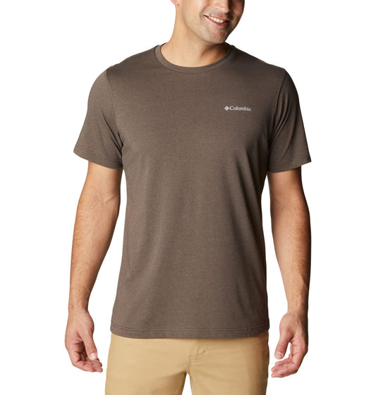 Columbia Men's Thistletown Hills Short Sleeve, Cordovan Heather, 5X Big