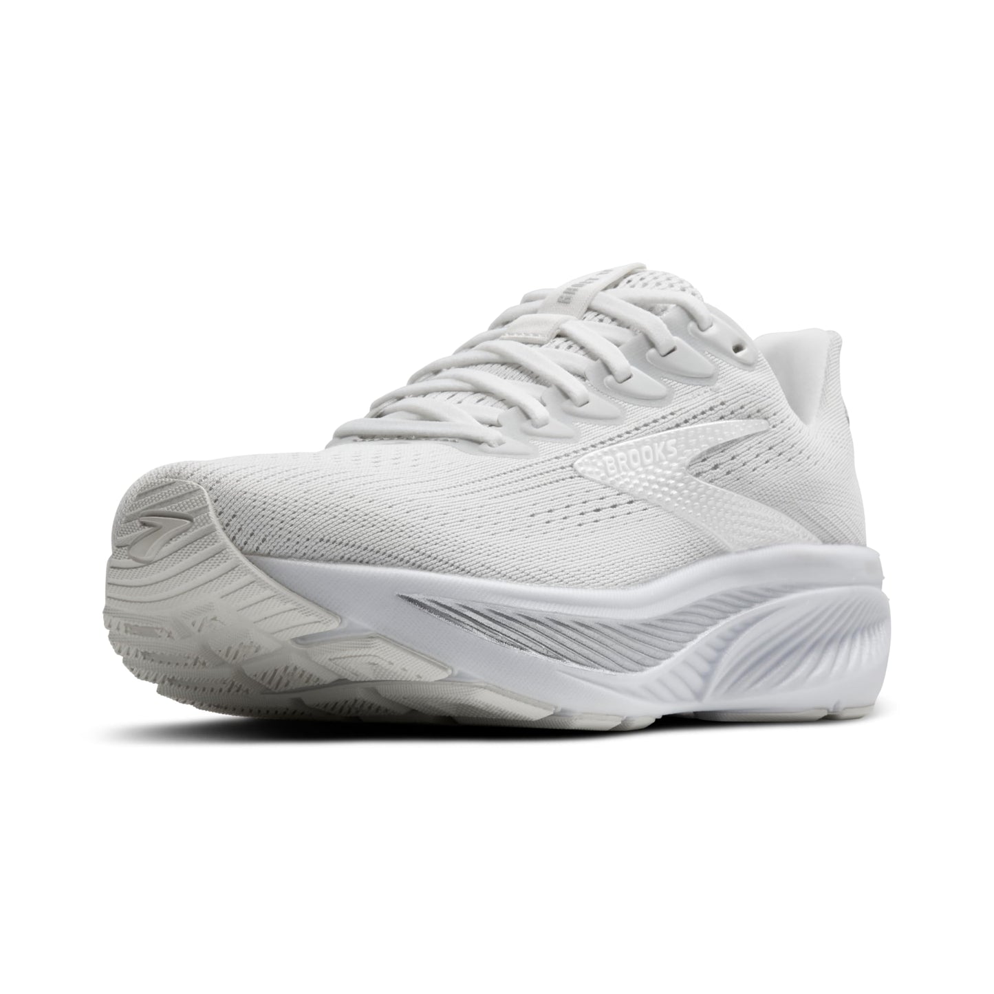 Brooks Women’s Ghost 17 Neutral Running Shoe - White/White/Grey - 9 Medium
