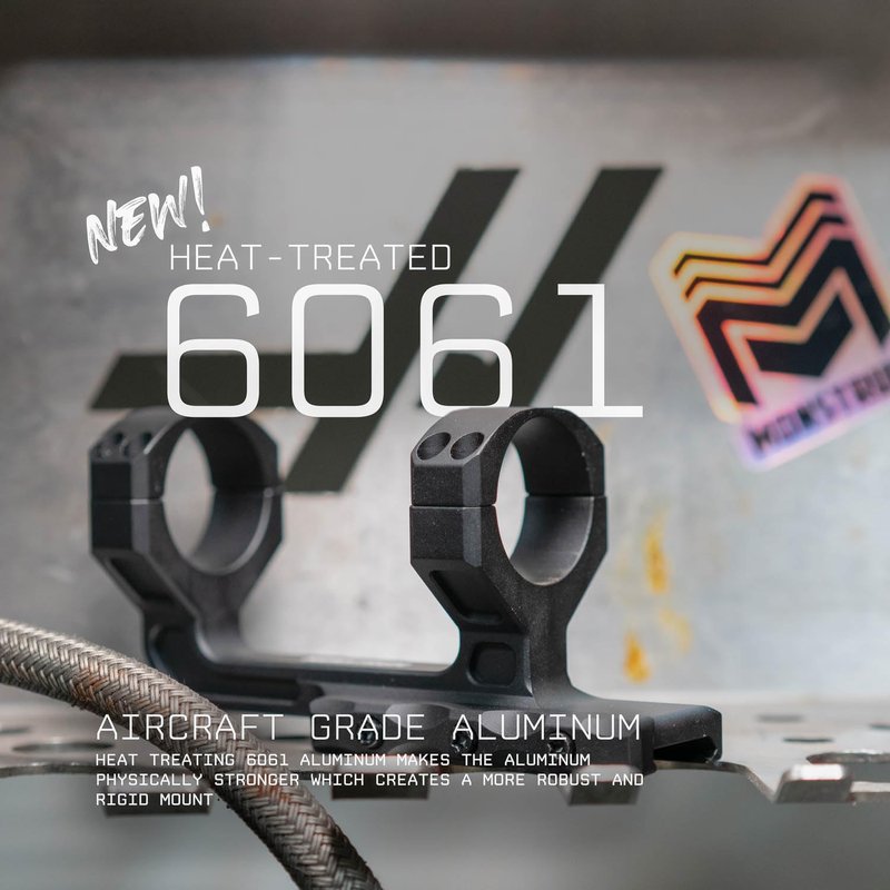 Monstrum Ultralight Razorclaw Dual Ring Scope Mount | Short Forward Offset | 1 inch Diameter
