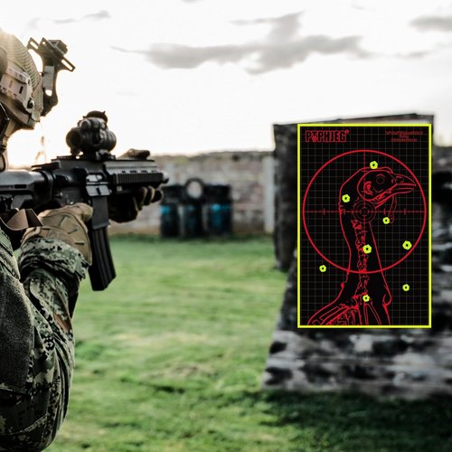 Fluorescent Splatter Turkey Targets - Highly Visible Shotgun Target Stickers for Practice | 9.5x14.5” (10/25/50 Pcs)