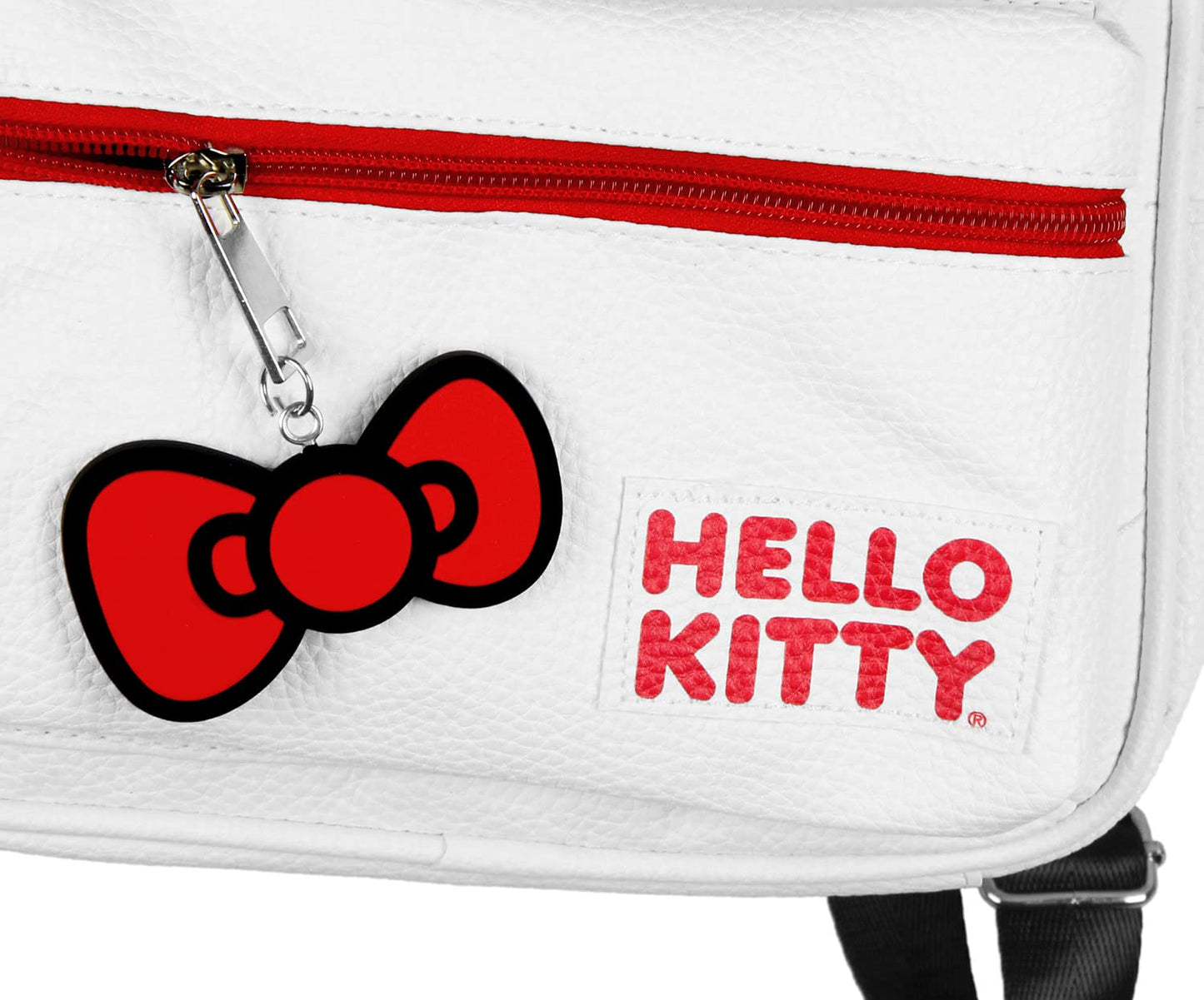 AI ACCESSORY INNOVATIONS Sanrio Hello Kitty Signature Bow Face and 3D Ear Design Faux Leather Mini Backpack 11"