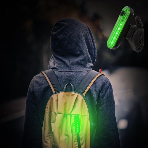 2 Pcs Green LED Bicycle Light, USB Rechargeable Bike Tail Light, Bright Rear Cycling Safety Flashlight, 4 Light Mode Options for Adult Men Women Road Mountain Waterproof 220mAh (2 USB Cables Included)
