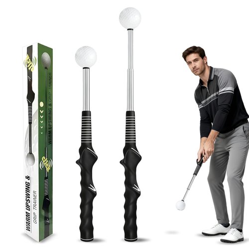 Keaixinyu Pro-Level Right-Handed Retractable Golf Swing Trainer, for Chipping Hitting Practice & Pre-Round Warm-Up Golf Swing Training Aid and Golf Grip Trainer for Indoor & Outdoor Use