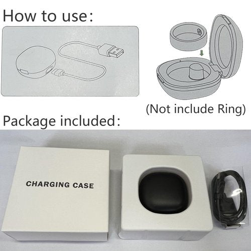 Compatible for Herz P1 Smart Ring Rapid Charging Case, Magnetic Smart Ring Charging Case Charging Box Small Portable Charger for Smart Rings(Magnetic Case. Not Wireless Charging!)